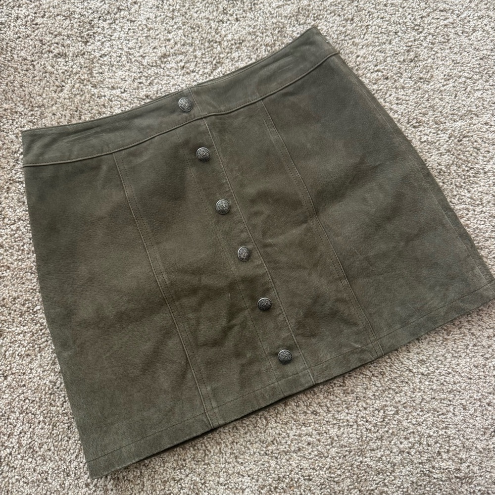 Genuine leather skirt